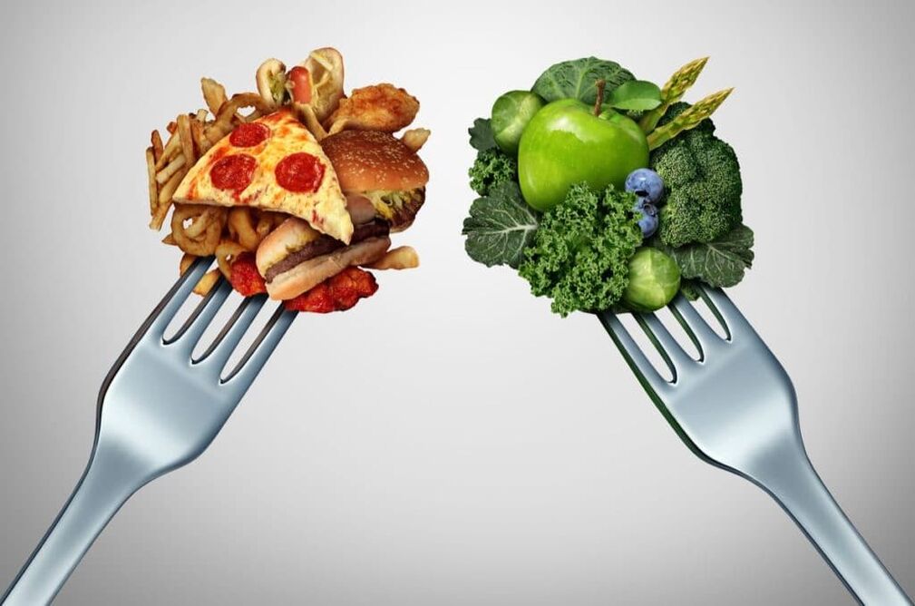 alimenti malsani e salutari per la prostatite